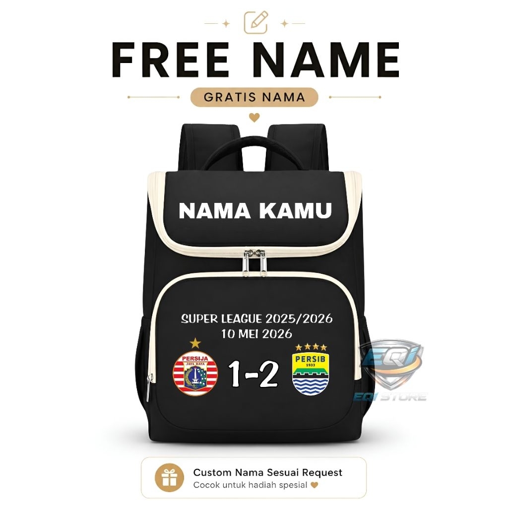 Tas Ransel Anak SD/TK PERSIB VS PERSIJA 2-1 – Tas Sekolah Anak Perempuan Laki-Laki Backpack Anak Kap