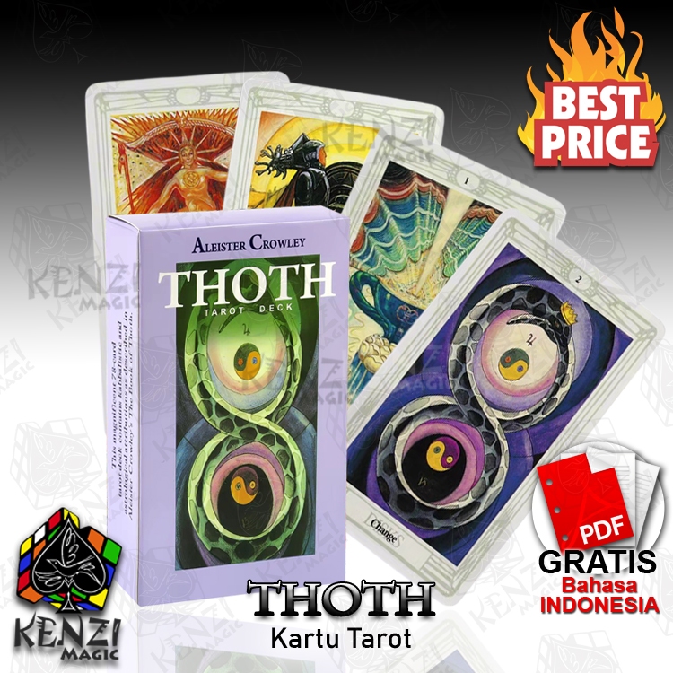 Kartu Tarot THOTH Tarot Deck Ramalan 78 Kartu + Pdf Indonesia