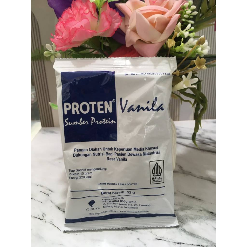 Proten Vanila Sachet 52gr - Susu Protein, malnutrisi