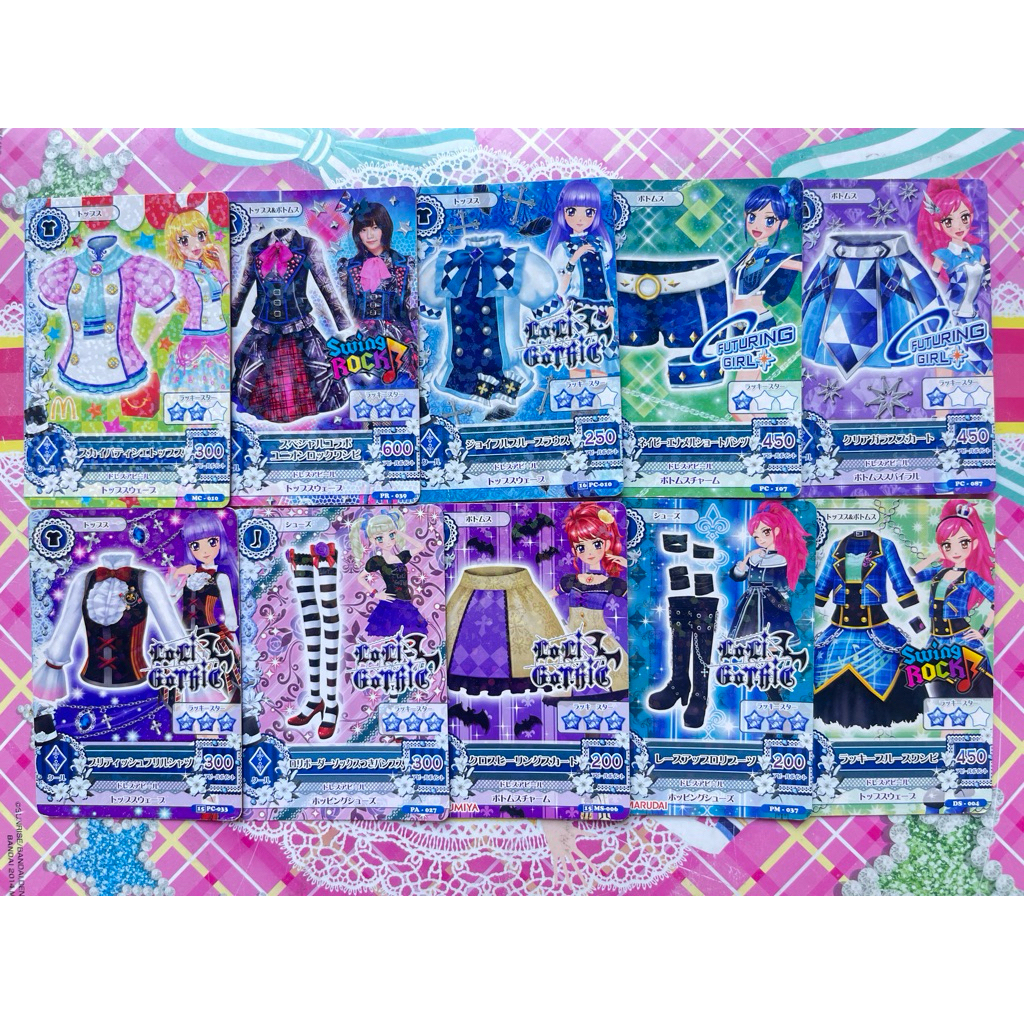 Kartu Aikatsu Jepang Cool Satuan Loli Gothic Futuring Girl Sumire Hikami Aoi Kiriya Yurika Todo Seir