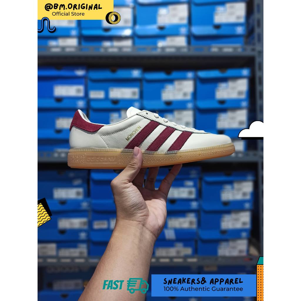 Adidas Munchen Cream White Burgundy KK2935