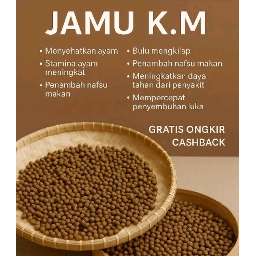 JAMU KM AYAM LAGA PENAMBAH STAMINA NAFSU MAKAN DAN NAFAS PANJANG