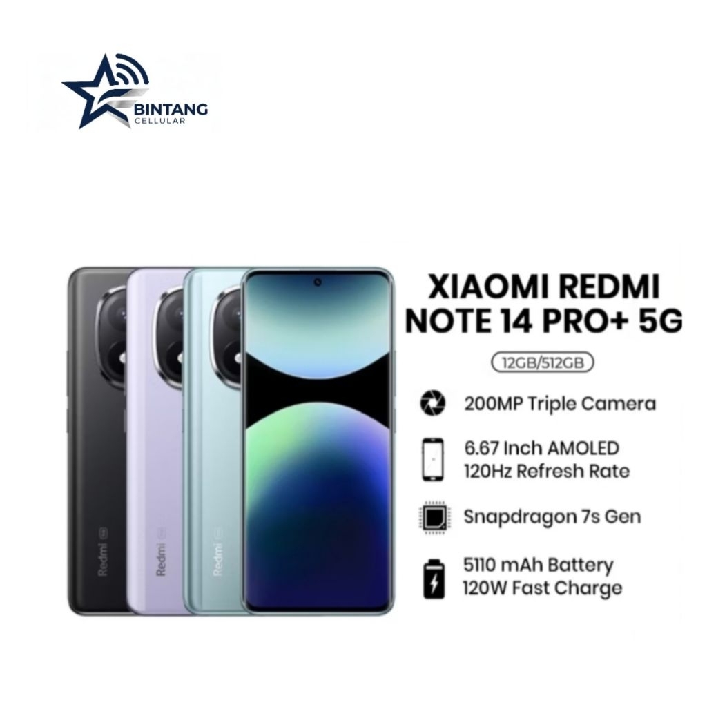 HP XIAOMI REDMI NOTE 14 PRO PLUS  5G  8/256 GB - REDMI NOTE 14 PRO+ 5G RAM 8GB ROM 256GB GARANSI RES