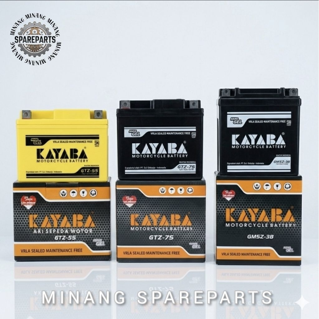 AKI MOTOR KAYABA - AKI KERING KAYABA- AKI UNTUK  SEMUA MOTOR KAYABA - GTZ5S - GTZ7S - GM5Z3B - ORIGI