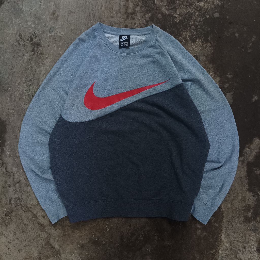 CREWNECK NIKE SECOND BIG SWOOSH/SWITER SECOND/CREWNECK OVERSIZE