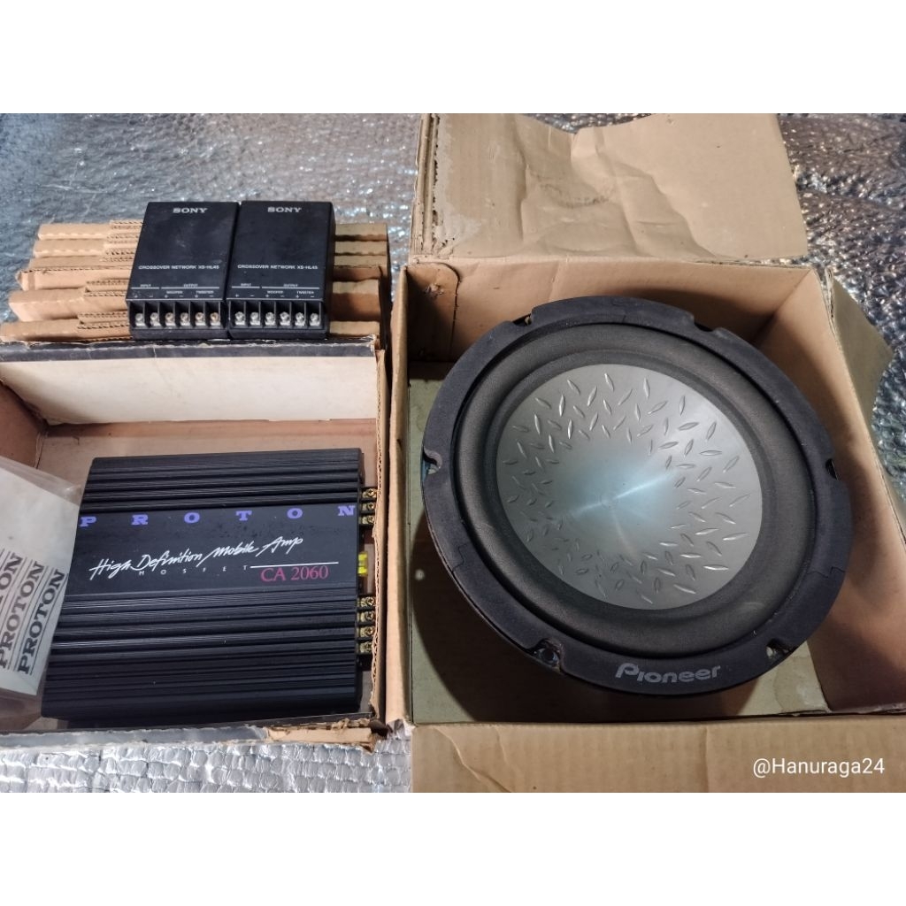 paket audio mobil/subwoofer 10in/power mobil/subwoofer pioneer/crosofer sony japan