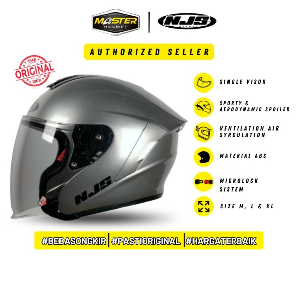 NJS Kairoz Solid Half Face - Helm NJS