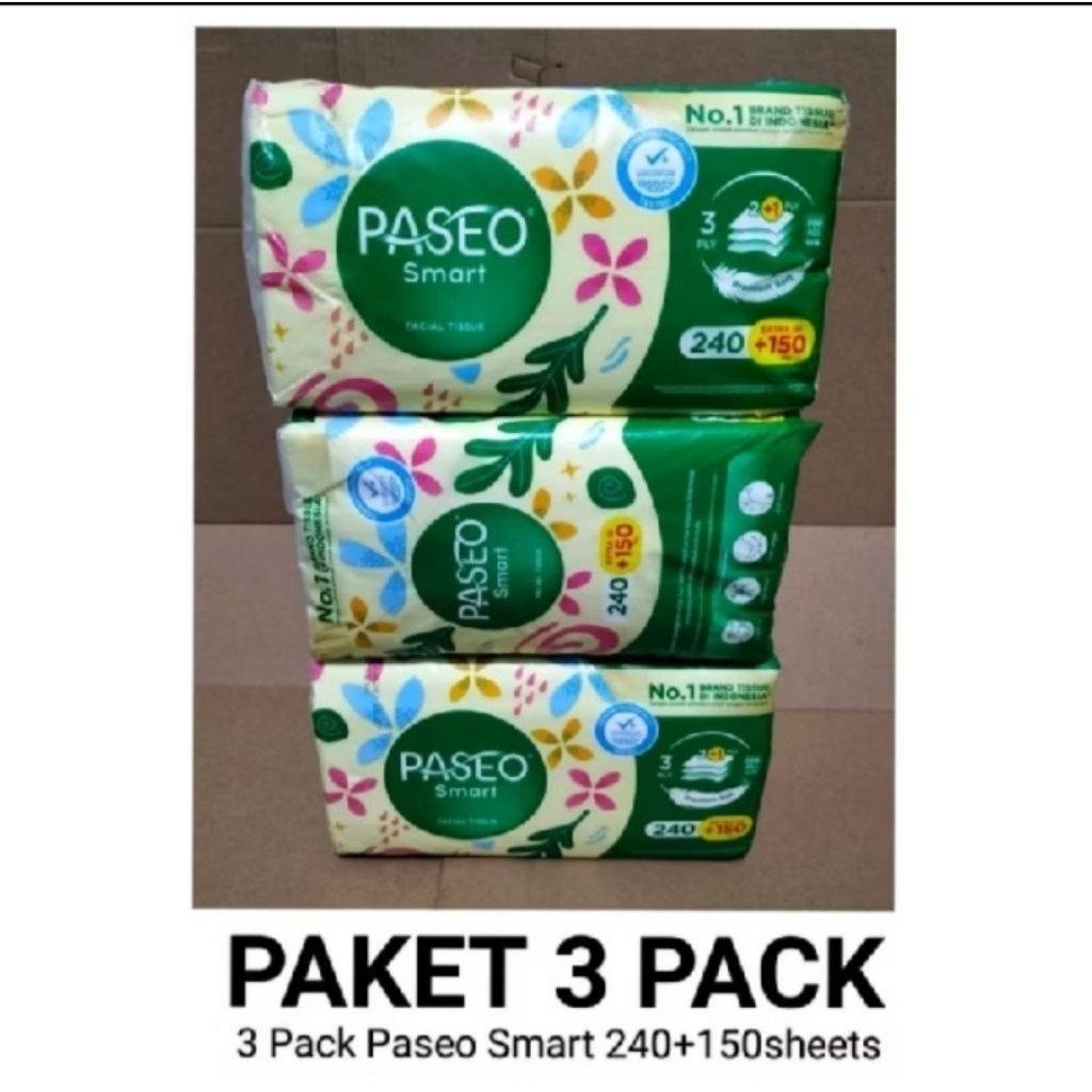 PASEO SMART 240+150sheets & BOX TISSUE KULIT SINETIS