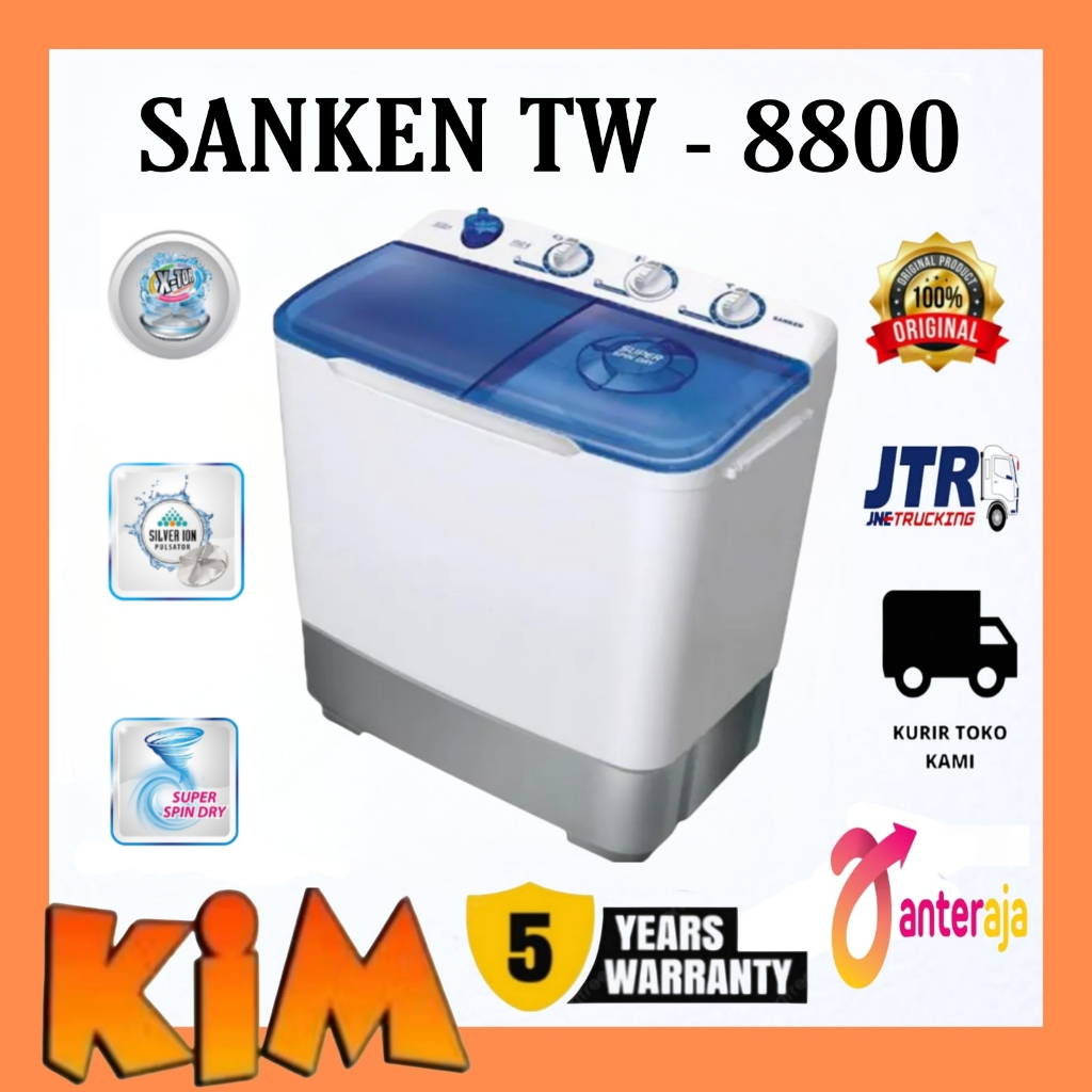 SANKEN MESIN CUCI TW8800 - 2 TABUNG