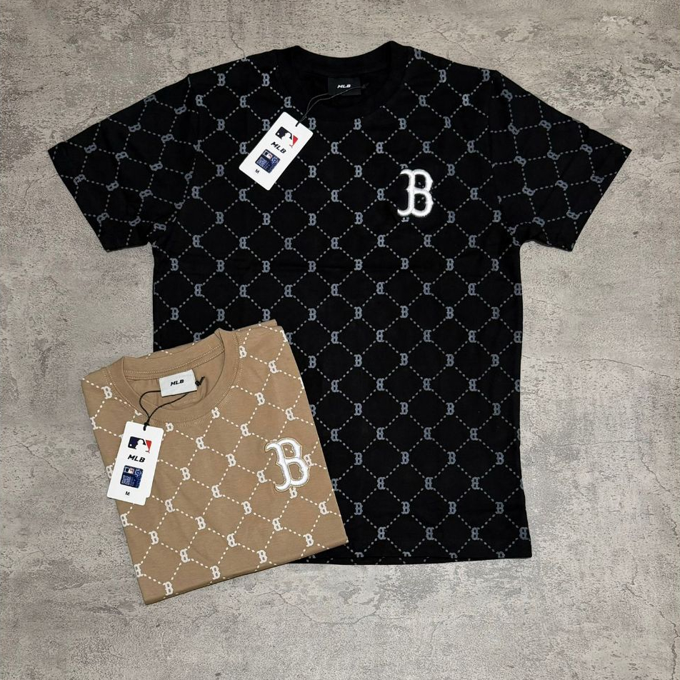 Kaos Branded MLB Bordir B//Baju Kaos MLB Printing BigBordir B//Kaos Unisex