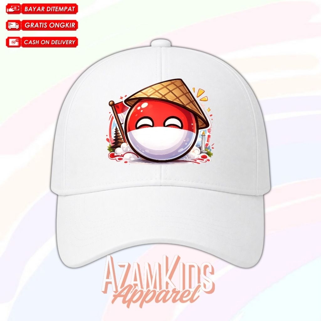 (BISA COD) Topi Bucket Hat Anak Country Ball Indonesia Free Nama / Topi Hat Anak Indonesia Country B