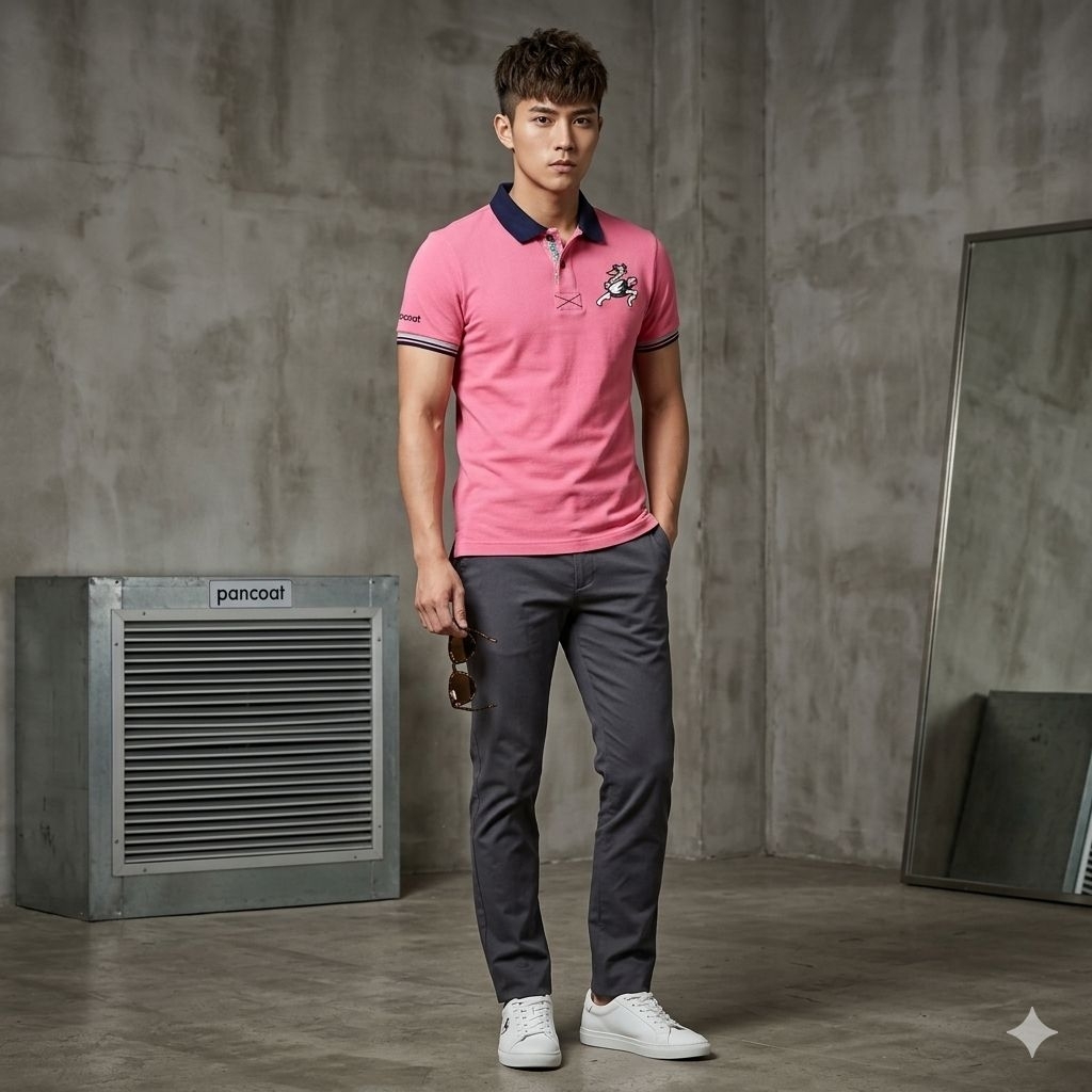 Pancoat Logo Poloshirt Pink