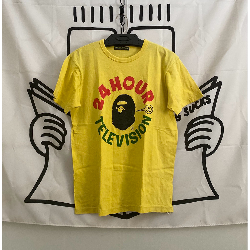 Vintage 24Hours Television x Bape Tshirt