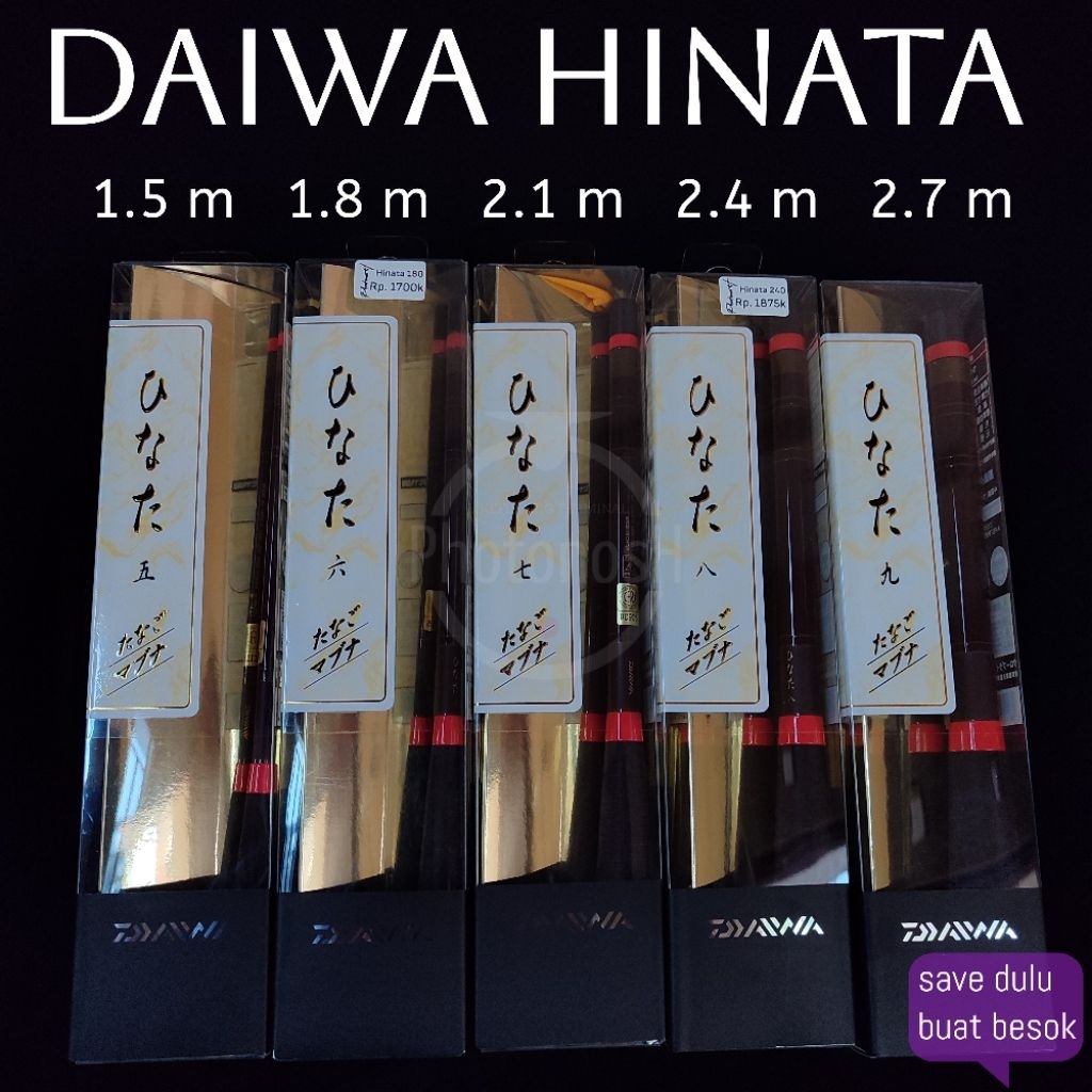 Tegek Daiwa Hinata Tanago Micro Fishing Panjang 125 - 155 - 180 - 210 - 240 - 270 cm