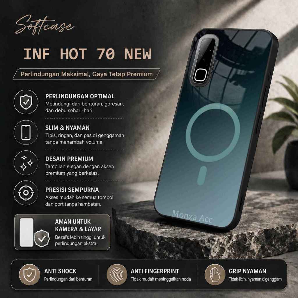 Softcase Glass Kilau Untuk Infinix Hot 70 -  Casing Hp  Infinix Hot 70 - N07