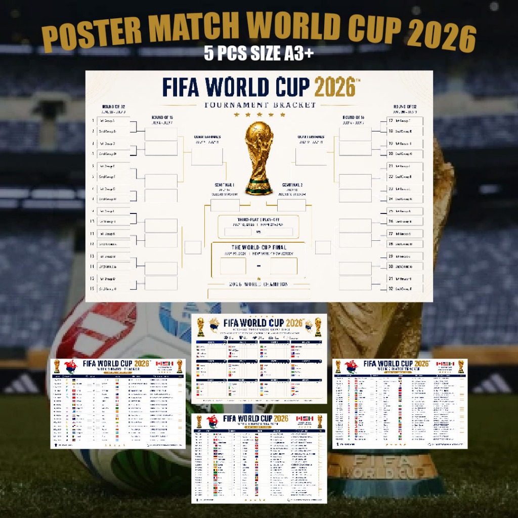 Poster Jumbo Jadwal Piala Dunia FIFA World Cup 2026