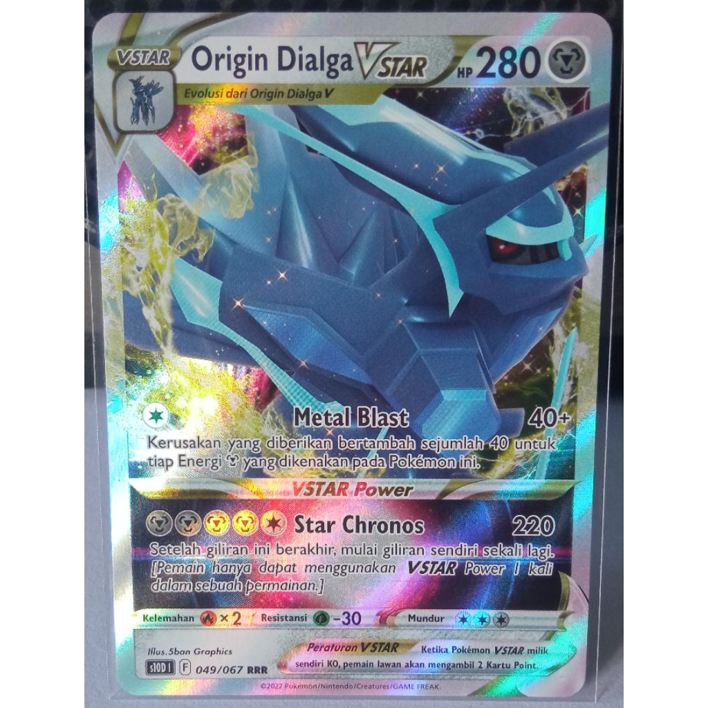 Kartu Pokemon TCG Origin Dialga V Star s10D I 049/067 RRR Indonesia