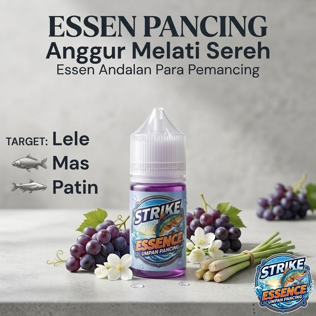 Strike Essence Essen Pancing Biang Murni Aroma Anggur Melati Sereh Efektif untuk Mancing Ikan Lele M