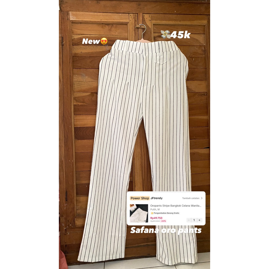 new oro pants putih safana
