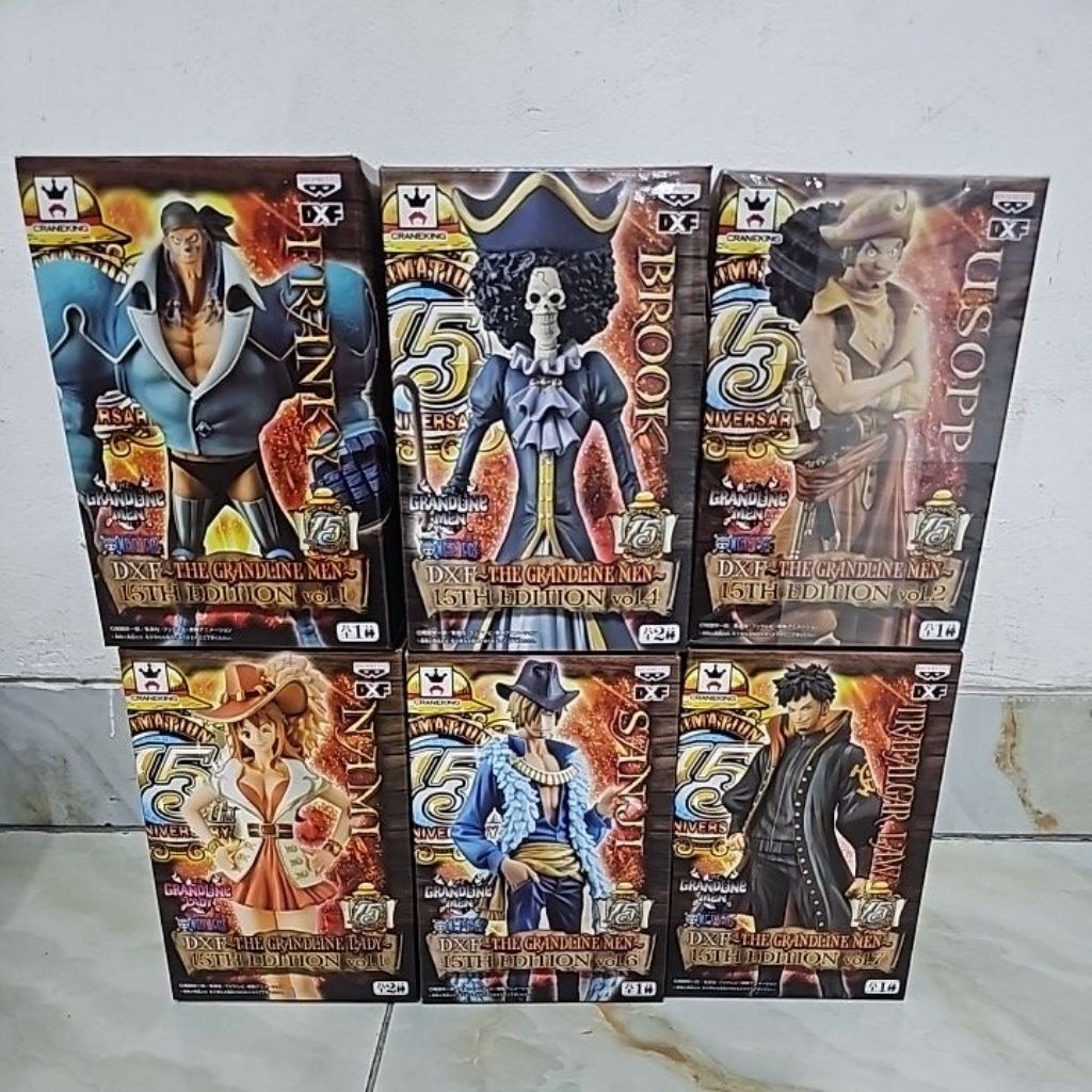 DxF one piece 15th edition Franky, brook, usopp, nami, sanji, law figure