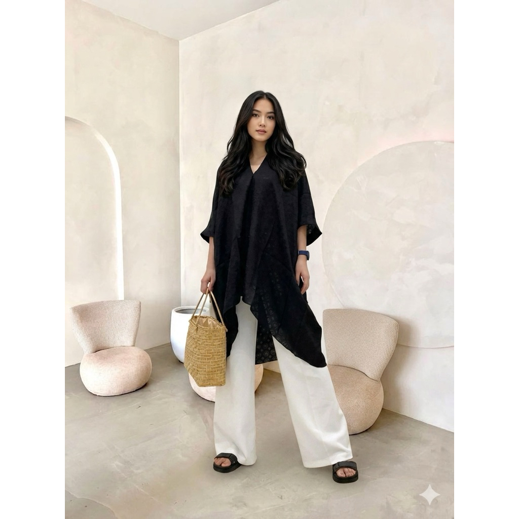 tunik Aruna / tunik batik / blouse viscos batik (HANYA ATASAN)