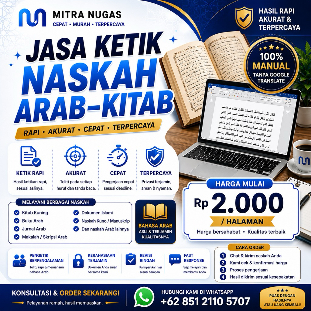 JASA KETIK TEKS ARAB - CEPAT & PROFESIONAL