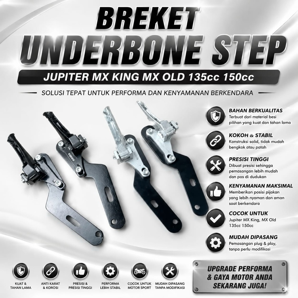 BREKET UNDERBONE STEP JUPITER MX KING MX OLD 135cc 150cc