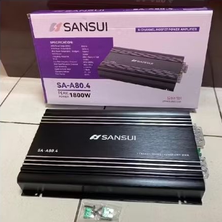 Power Amplifier 4 Channel Sansui SA-A80. 4/Mosfet Power Amplifier Mobil