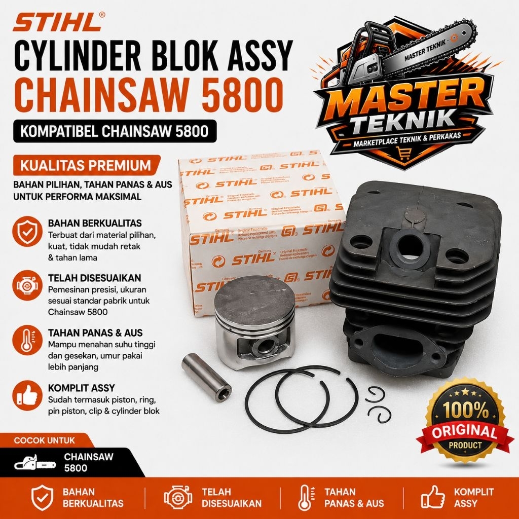 Cylinder Block Assy Stihl Chainsaw 5800