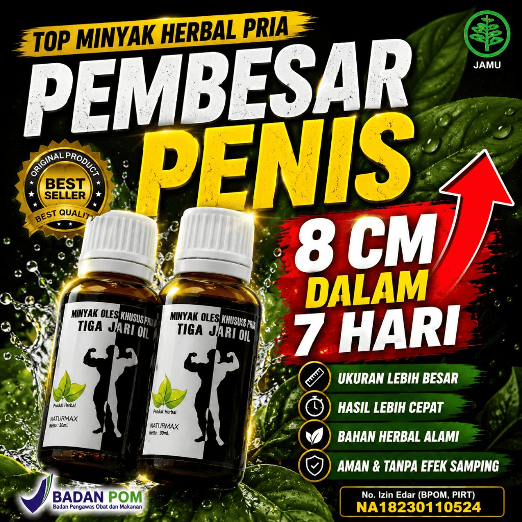 TIGA JARI HERBAL Pembesarlaki Daun Papua 100% Origijnal Bpom Halal