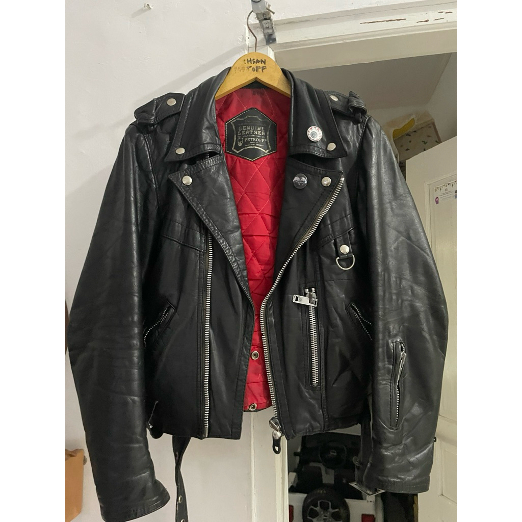 jaket kulit petroff leather jacket ramones