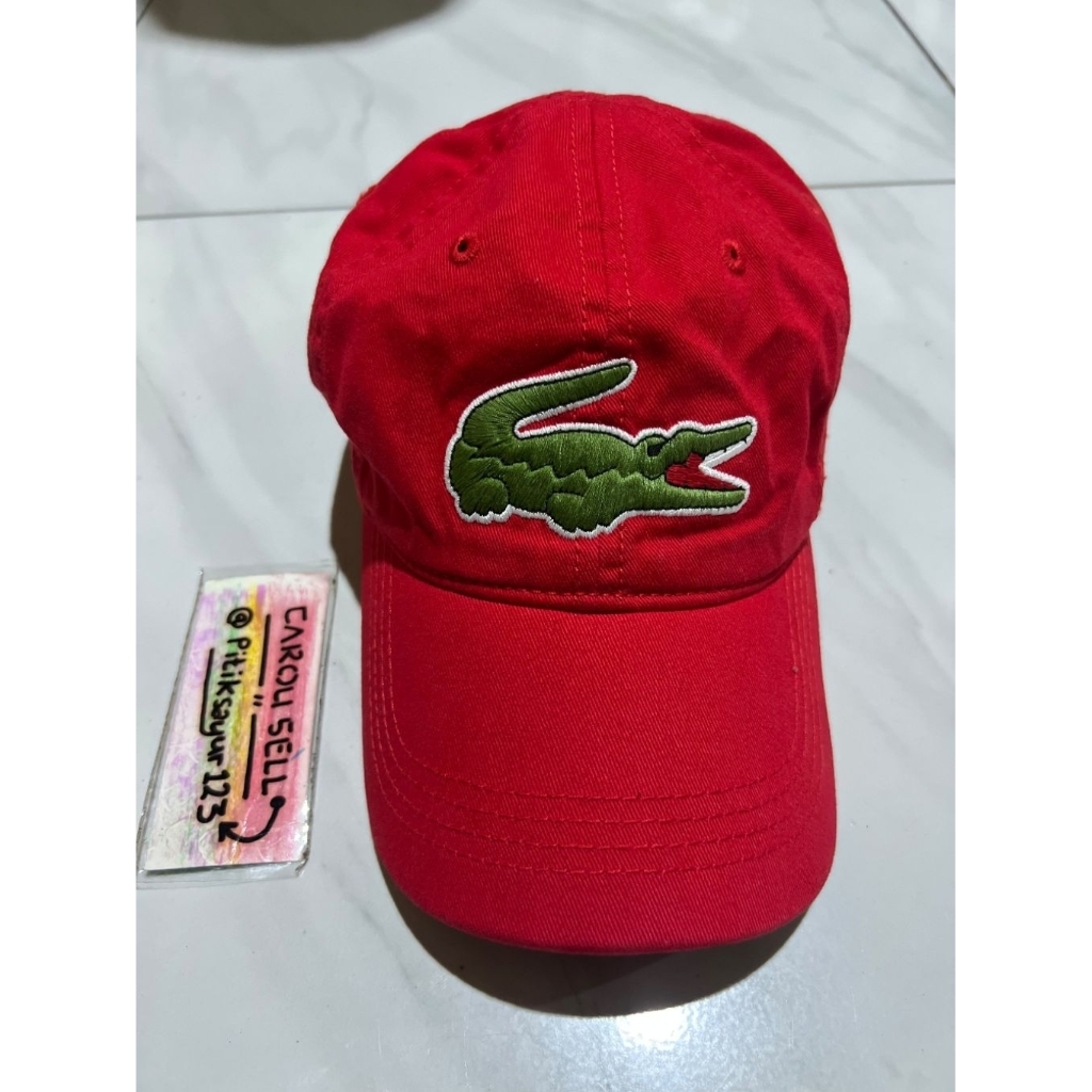 topi lacoste big logo original