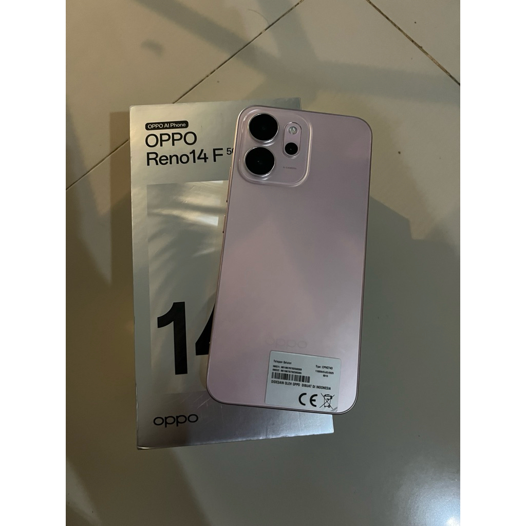 Oppo reno 14f ram 8/256 second fullset original termurah