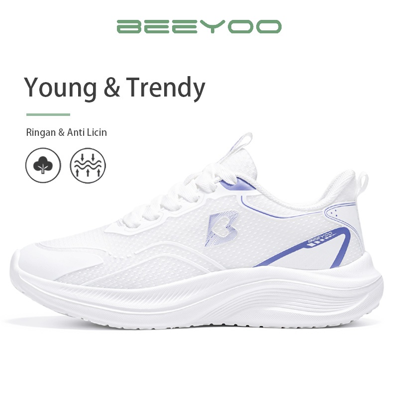 Beeyoo Sepatu Cewek Sporty Sepatu Sneakers Wanita Sepatu Olahraga Trendy WL203