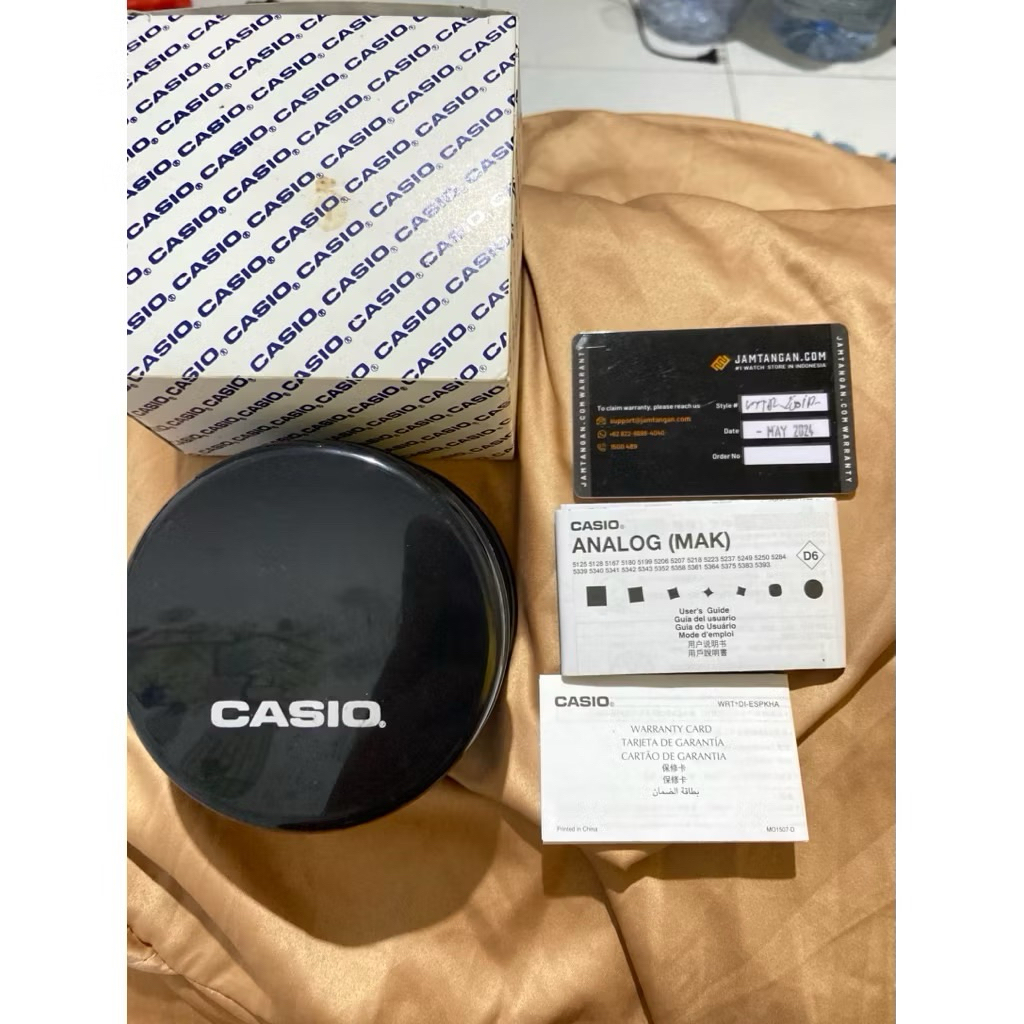Preloved ORIGINAL Jam Tangan Pria Casio Analog Fullset Elegan Mewah Jam Casio Bekas Casio Second