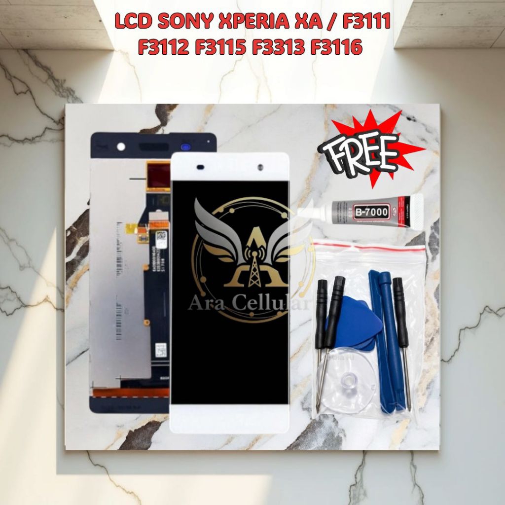 LCD TOUCHSCREEN SONY XPERIA XA / F3111 F3112 F3115 F3313 F3116 FREE OBENG MINI - COMPLETE