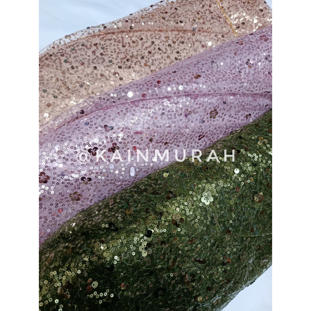 Kain Tile Motif Sequins/Kain Tile Motif Payet/Kain Tulle Motif Full Sequins/Kain Tulle Motif Sequins