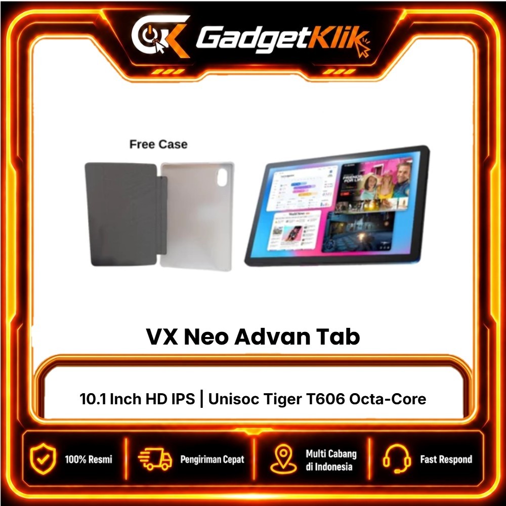 Advan Tab VX Neo Sketsa 3 10.4” 4GB 128GB Octa Core Dual SIM Card 4G LTE Tablet