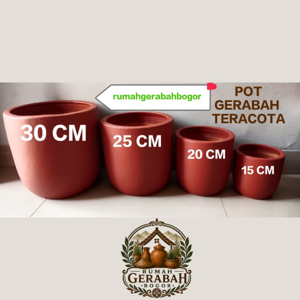 Pot Gerabah Kapsul Terakota by Rumah Gerabah Bogor | Pot Gerabah Tabung Terakota. Khusus Instant.