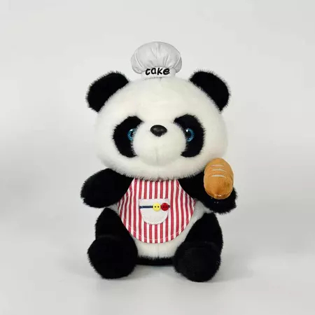 Boneka Panda Koki Merah Cute  Bahan Plush Boneka Mainan Hadiah Anak Lucu
