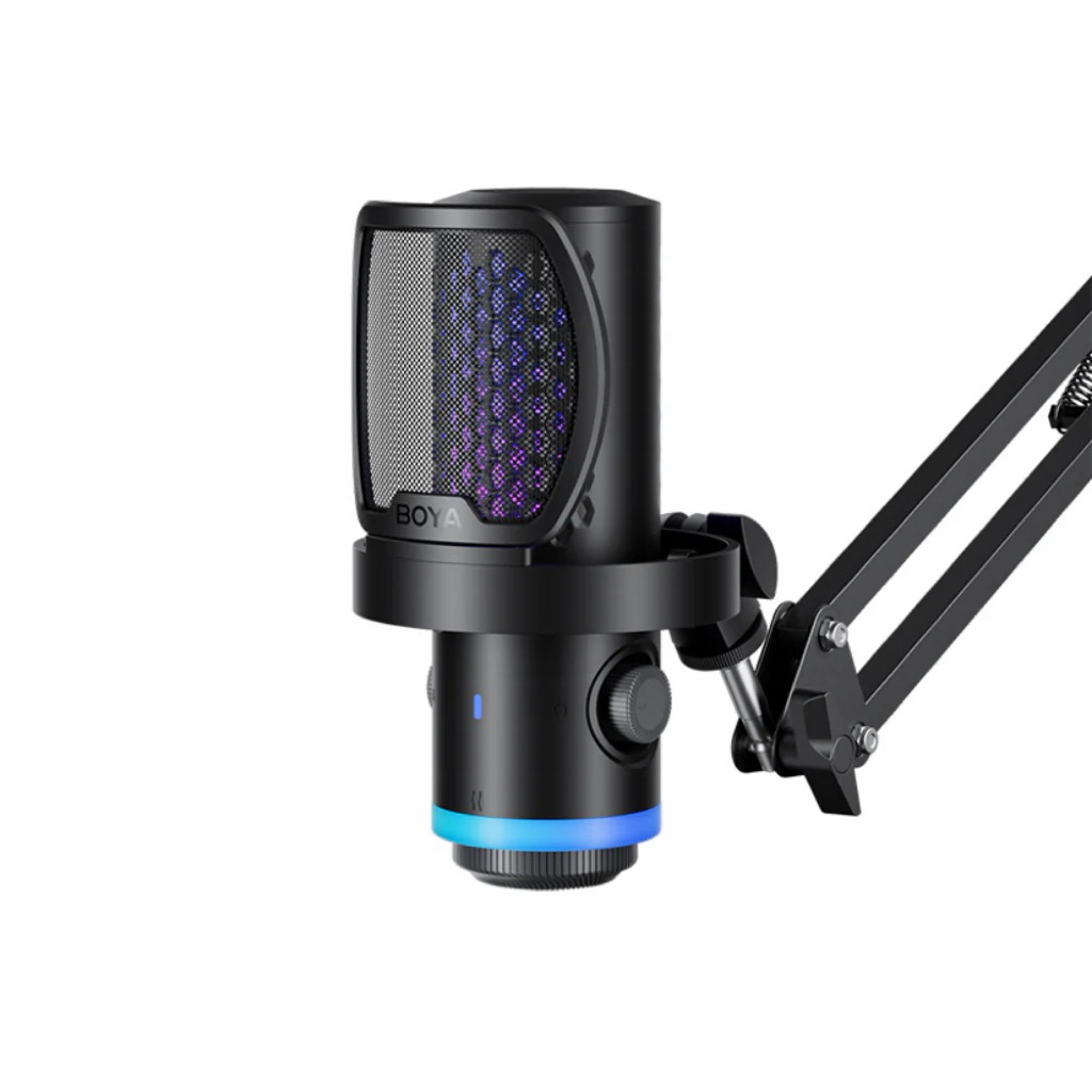 BOYA CastMic G40/G40B RGB USB Gaming Microphone Noise Cancellation Podcast Streaming Mic for PC Lapt