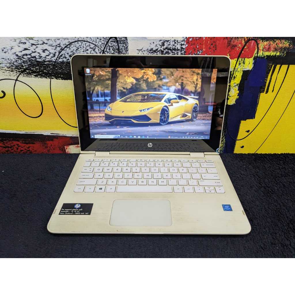 Laptop tablet HP X360 Touch intel Pentium R N3710 8/128 Siap Pakai