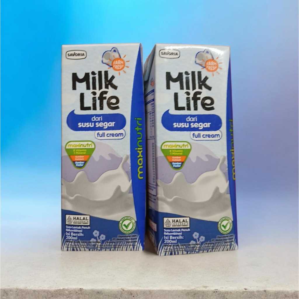 MilkLife UHT Teens Fullcream Milk  - Milk Life Susu UHT Fullcream 200ml isi 24 pcs