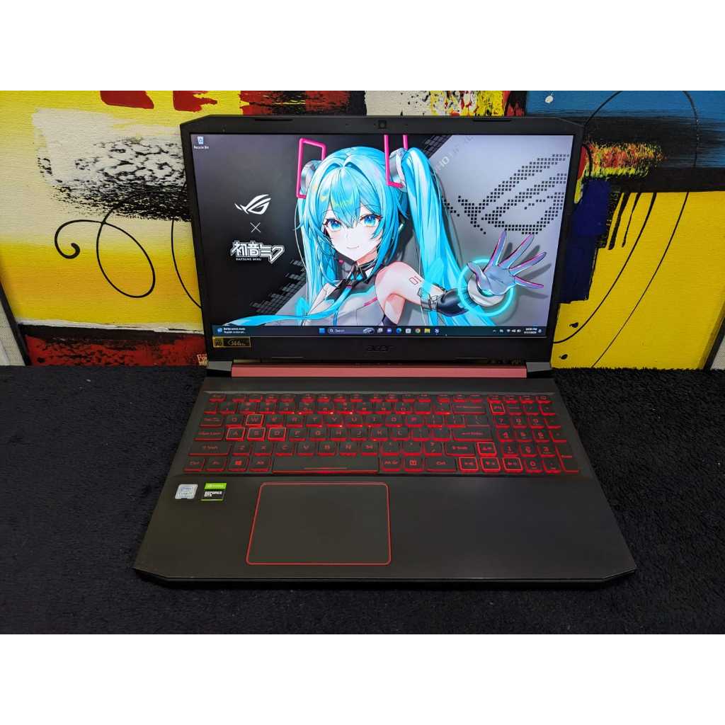 Laptop Gaming Acer Nitro 5 Core i7 Gen 9 8/256 GTX 1660Ti Mulus