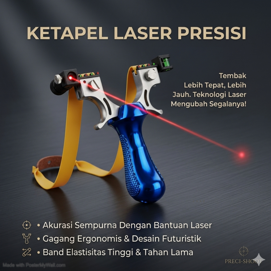 Ketapel Taktikal SYQT Big Power - Laser Biru, Presisi & Stabil/KETAPEL BERBURU LASER SUPER KUAT AKUR