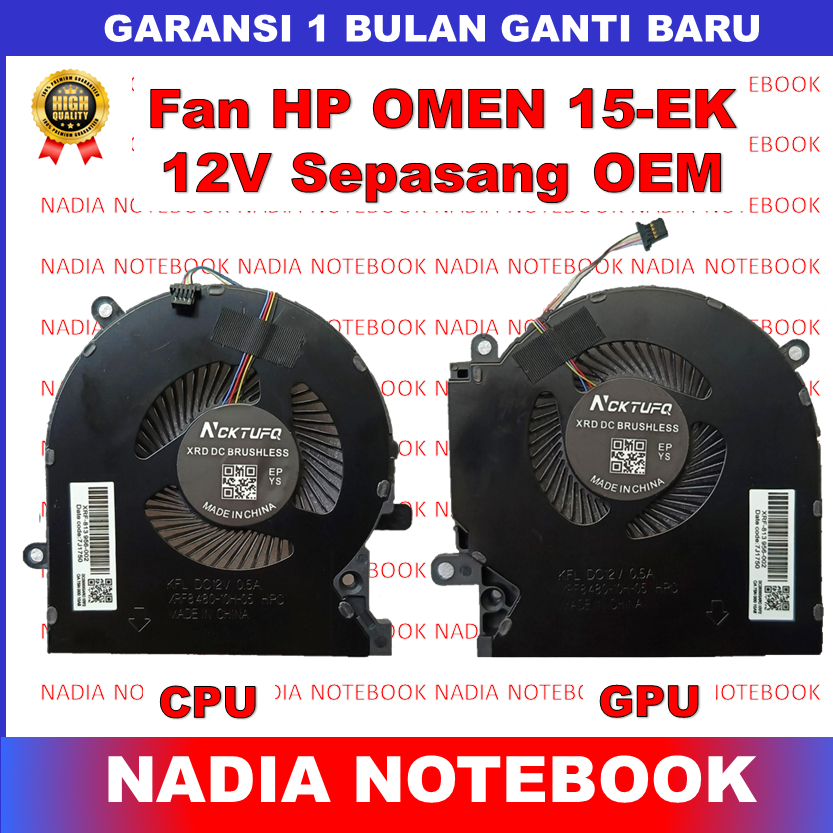 Fan HP Omen 15-EK 15-ek0044tx 15-ek0045tx 15-ek0105tx 12 Volt VARIASI