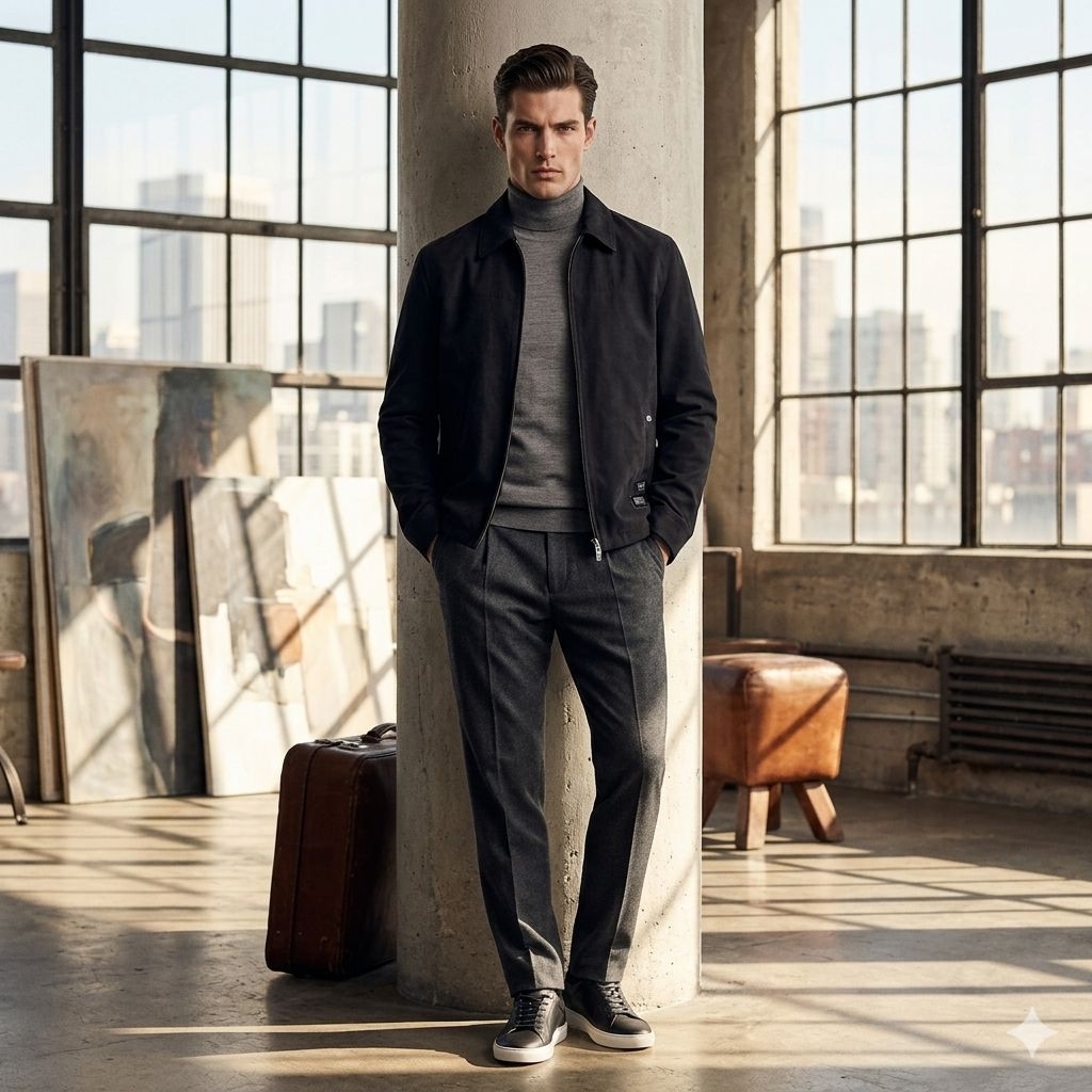 Hugo Boss Casual Harington Suede Jaket Black