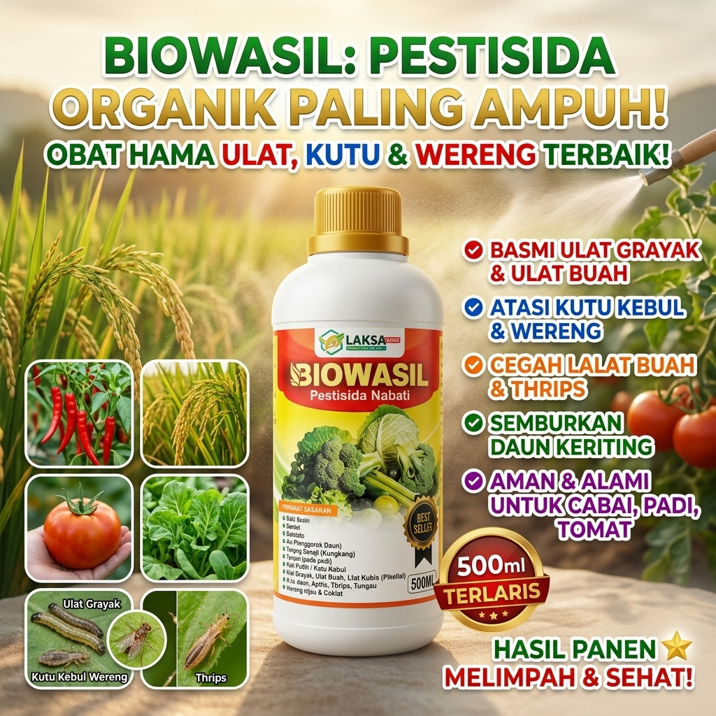 BIOWASIL Pestisida Nabati Obat Hama Lalat Buah Paling Ampuh Insektisida Organik Cair Pembasmi Ulat G