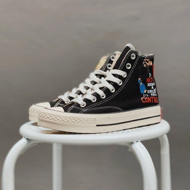 NOBRAND Sepatu NoBrand CORJAN Black White High Original Made In Indonesia
