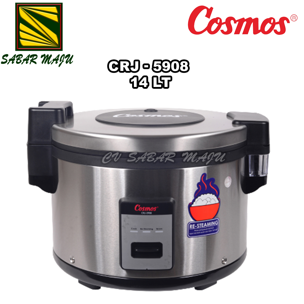 Cosmos Rice Cooker CRJ 5908 Rice Cooker 14Liter Body Stainless.